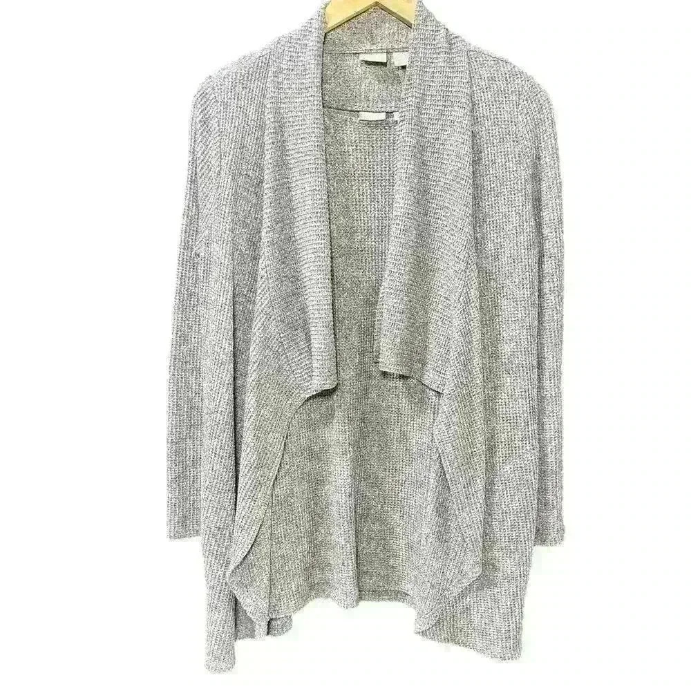 CHICO'S ZENERGY 2 Piece Set Waffle Knit Tank Top Cardigan Sweater Women Small
